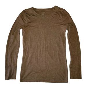 Mossimo Brown Long Sleeve Top
